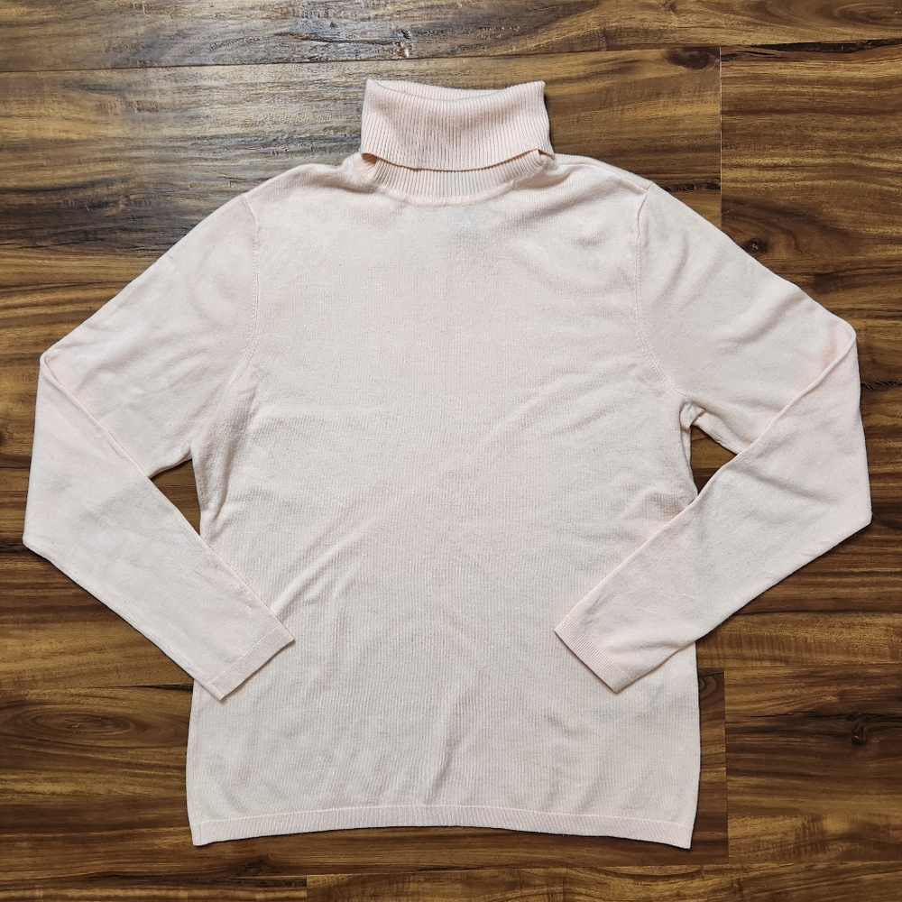 Chico's Pale Pink Turtleneck Shirt Size 1 (Small)